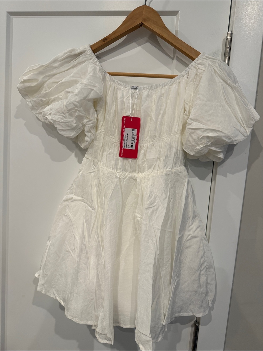 Beginning Boutique Cream Elastic-Waist Dress or Tunic, Size 6